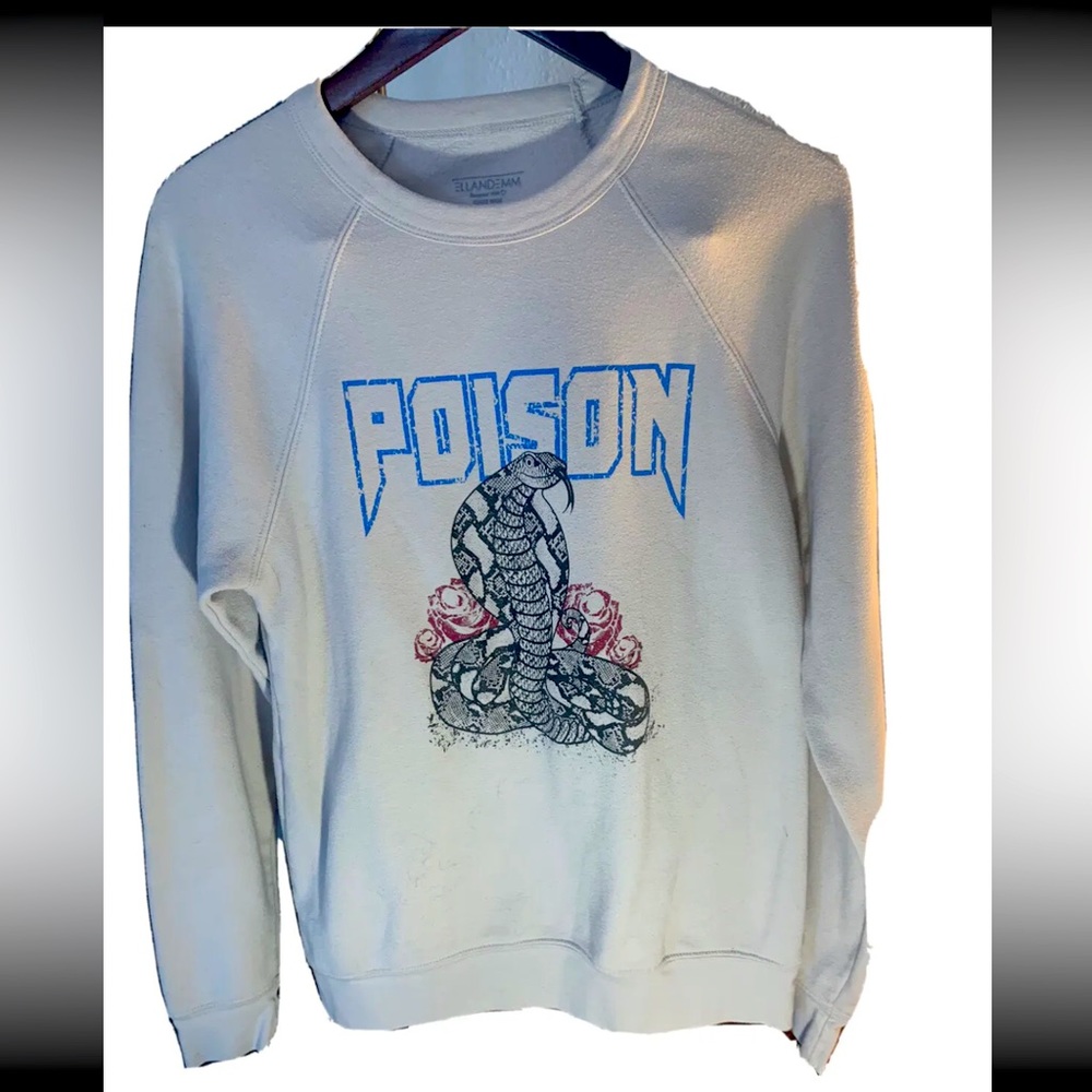 The Band Poison Sweathshirt 1980s 1990s Rock And Roll Women’s Or Teen Medium
